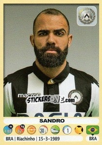 Figurina Sandro (Udinese) - Calciatori 2018-2019 - Panini
