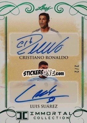 Sticker Cristiano Ronaldo / Luis Suárez - Soccer Immortal Collection 2018 n. DA-12gr - Leaf