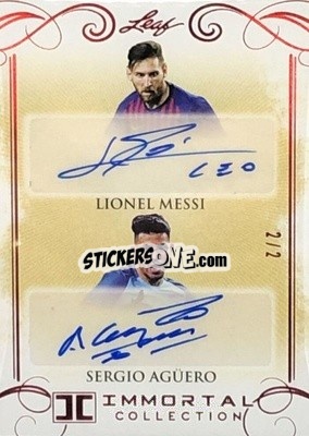 Sticker Lionel Messi / Sergio Agüero - Soccer Immortal Collection 2018 n. DA-16r - Leaf