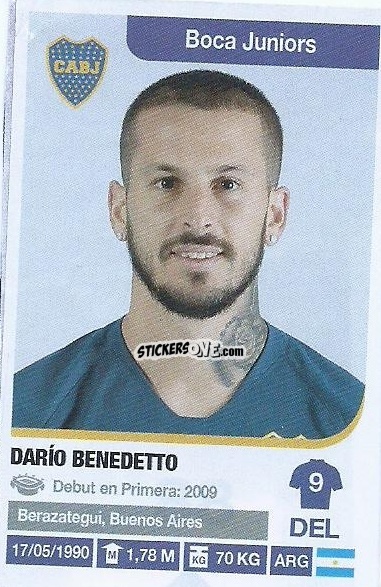 Sticker Darío Benedetto - Fùtbol Argentino 2018-2019 n. 88 - Panini