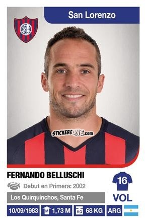 Sticker Fernando Belluschi - Fùtbol Argentino 2018-2019 n. 298 - Panini