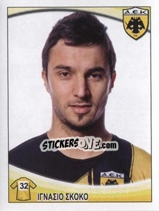 Sticker Ignacio Scocco - Superleague Ελλάδα 2010-2011 - Panini