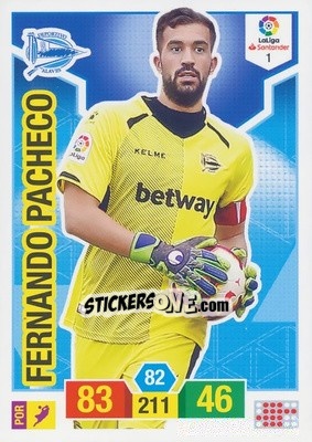 Sticker ﻿Fernando Pacheco - Liga Santander 2018-2019. Adrenalyn XL n. 1 - Panini