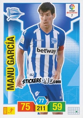 Sticker Manu García - Liga Santander 2018-2019. Adrenalyn XL n. 7 - Panini