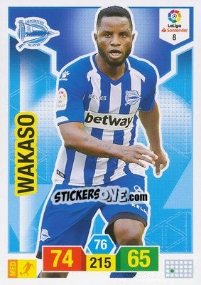 Sticker Wakaso - Liga Santander 2018-2019. Adrenalyn XL n. 8 - Panini