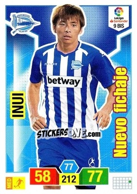 Sticker Inui - Liga Santander 2018-2019. Adrenalyn XL n. 9bis - Panini