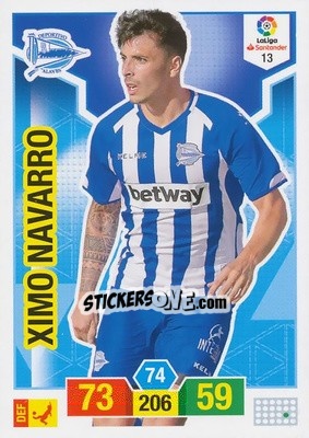 Sticker Ximo Navarro - Liga Santander 2018-2019. Adrenalyn XL n. 13 - Panini
