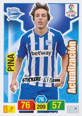 Sticker Pina - Liga Santander 2018-2019. Adrenalyn XL n. 15bis - Panini