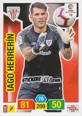 Cromo Iago Herrerín - Liga Santander 2018-2019. Adrenalyn XL - Panini