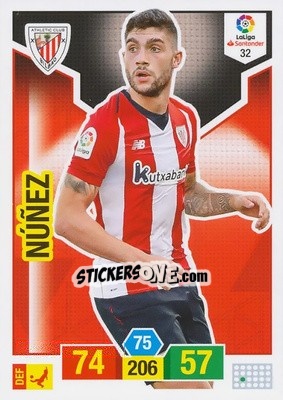 Sticker Nuñez - Liga Santander 2018-2019. Adrenalyn XL n. 32 - Panini