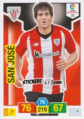 Figurina San José - Liga Santander 2018-2019. Adrenalyn XL n. 33 - Panini