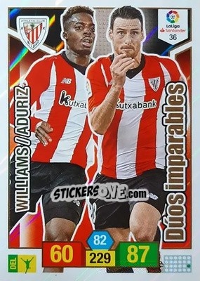 Cromo Willians / Aduriz - Liga Santander 2018-2019. Adrenalyn XL n. 36 - Panini