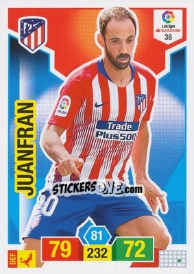 Sticker Juanfran - Liga Santander 2018-2019. Adrenalyn XL n. 38 - Panini