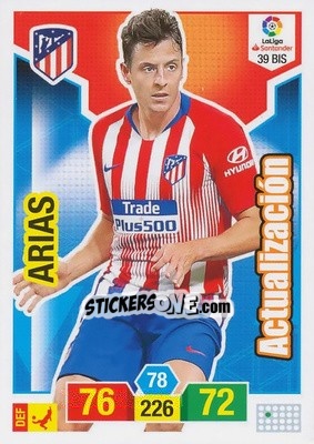 Sticker Arias - Liga Santander 2018-2019. Adrenalyn XL n. 39bis - Panini
