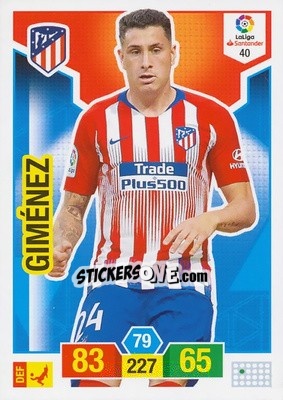 Sticker José Giménez - Liga Santander 2018-2019. Adrenalyn XL - Panini