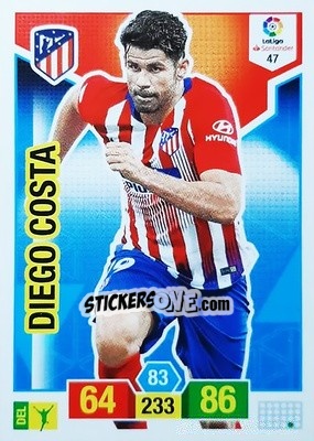 Sticker Diego Costa - Liga Santander 2018-2019. Adrenalyn XL n. 47 - Panini