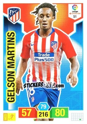Sticker Gelson Martins - Liga Santander 2018-2019. Adrenalyn XL n. 51 - Panini