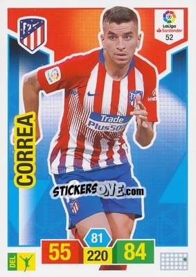 Sticker Correa - Liga Santander 2018-2019. Adrenalyn XL n. 52 - Panini