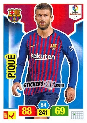 Sticker Piqué - Liga Santander 2018-2019. Adrenalyn XL - Panini