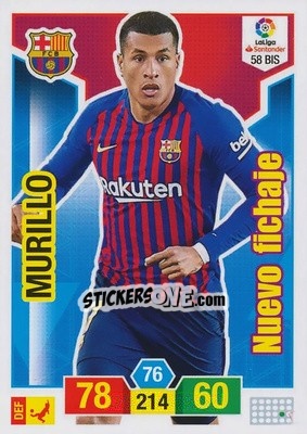 Sticker Murillo - Liga Santander 2018-2019. Adrenalyn XL n. 58bis - Panini
