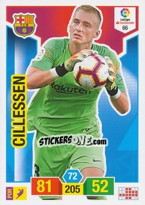Sticker Cillessen - Liga Santander 2018-2019. Adrenalyn XL n. 66 - Panini