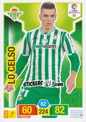 Sticker Lo Celso - Liga Santander 2018-2019. Adrenalyn XL n. 81 - Panini