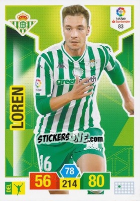 Sticker Loren - Liga Santander 2018-2019. Adrenalyn XL n. 83 - Panini
