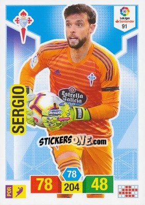 Sticker Sergio - Liga Santander 2018-2019. Adrenalyn XL n. 91 - Panini