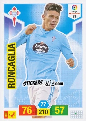Sticker Roncaglia - Liga Santander 2018-2019. Adrenalyn XL n. 93 - Panini