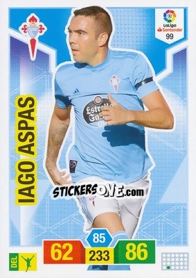 Sticker Iago Aspas - Liga Santander 2018-2019. Adrenalyn XL n. 99 - Panini