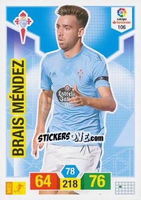 Cromo Brais Méndez - Liga Santander 2018-2019. Adrenalyn XL - Panini