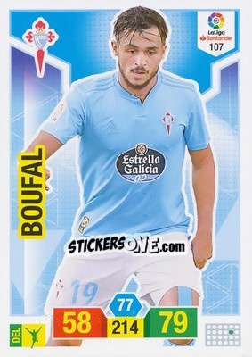 Sticker Boufal - Liga Santander 2018-2019. Adrenalyn XL n. 107 - Panini