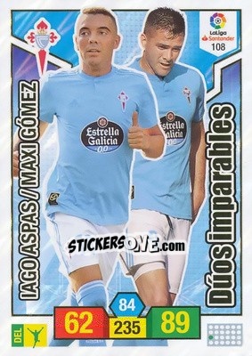 Sticker Iago Aspas / Maxi Gómez - Liga Santander 2018-2019. Adrenalyn XL n. 108 - Panini