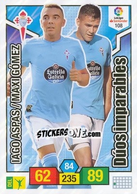 Cromo Iago Aspas / Maxi Gómez - Liga Santander 2018-2019. Adrenalyn XL - Panini