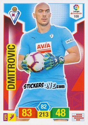 Figurina Dmitrovic - Liga Santander 2018-2019. Adrenalyn XL - Panini