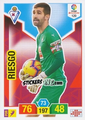 Sticker Riesgo - Liga Santander 2018-2019. Adrenalyn XL n. 120 - Panini