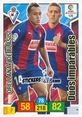 Sticker Orellana / De Blasis - Liga Santander 2018-2019. Adrenalyn XL n. 126 - Panini