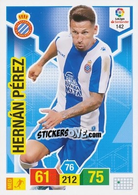 Figurina Hernán Pérez - Liga Santander 2018-2019. Adrenalyn XL - Panini