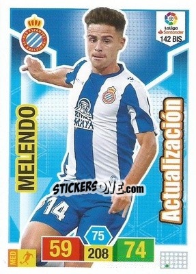 Sticker Melendo - Liga Santander 2018-2019. Adrenalyn XL n. 142bis - Panini