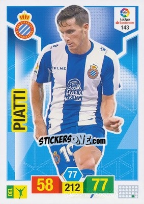 Sticker Piatti - Liga Santander 2018-2019. Adrenalyn XL n. 143 - Panini