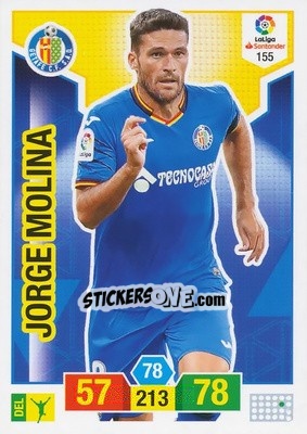 Figurina Jorge Molina - Liga Santander 2018-2019. Adrenalyn XL - Panini