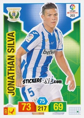 Sticker Jonathan Silva - Liga Santander 2018-2019. Adrenalyn XL n. 203 - Panini