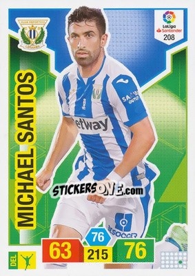 Cromo Michael Santos - Liga Santander 2018-2019. Adrenalyn XL n. 208 - Panini