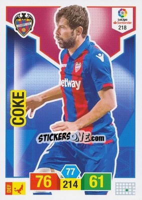 Sticker Coke - Liga Santander 2018-2019. Adrenalyn XL n. 218 - Panini