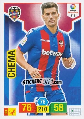 Sticker Chema - Liga Santander 2018-2019. Adrenalyn XL n. 219 - Panini