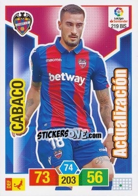 Cromo Cabaco - Liga Santander 2018-2019. Adrenalyn XL n. 219bis - Panini