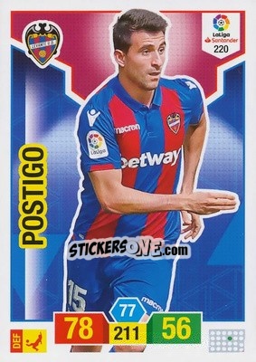 Cromo Postigo - Liga Santander 2018-2019. Adrenalyn XL - Panini