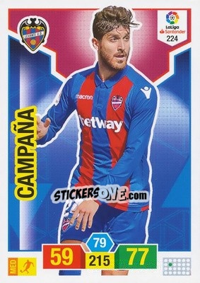 Sticker Campaña - Liga Santander 2018-2019. Adrenalyn XL n. 224 - Panini
