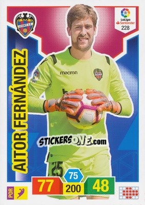 Sticker Aitor Fernández - Liga Santander 2018-2019. Adrenalyn XL n. 228 - Panini