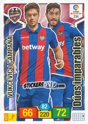 Figurina Vukcevic / Campaña - Liga Santander 2018-2019. Adrenalyn XL n. 234 - Panini